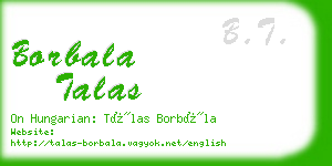 borbala talas business card